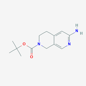 molecular formula C13H19N3O2 B6617095 Tert-butyl 6-amino-3,4-dihydro-2,7-naphthyridine-2(1H)-carboxylate CAS No. 1393561-07-3