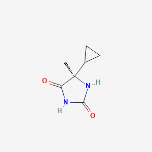 molecular formula C7H10N2O2 B6617108 (5R)-5-cyclopropyl-5-methylimidazolidine-2,4-dione CAS No. 2137145-59-4