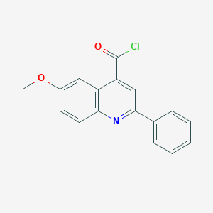 molecular formula C17H12ClNO2 B066175 4-Quinolinecarbonyl chloride,6-methoxy-2-phenyl- CAS No. 174636-82-9