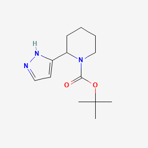 molecular formula C13H21N3O2 B6617651 tert-butyl2-(1H-pyrazol-3-yl)piperidine-1-carboxylate CAS No. 1228670-87-8