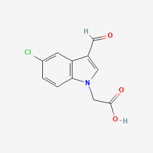 molecular formula C11H8ClNO3 B6617847 2-(5-chloro-3-formyl-1H-indol-1-yl)aceticacid CAS No. 1540767-94-9