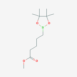 molecular formula C12H23BO4 B6618035 methyl 5-(tetramethyl-1,3,2-dioxaborolan-2-yl)pentanoate CAS No. 1985620-97-0
