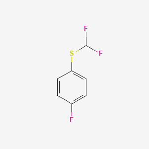 molecular formula C7H5F3S B6618086 1-[(difluoromethyl)sulfanyl]-4-fluorobenzene CAS No. 153698-34-1