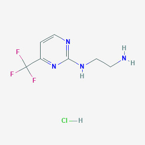 molecular formula C7H10ClF3N4 B6618223 N1-[4-(trifluoromethyl)pyrimidin-2-yl]ethane-1,2-diamine hydrochloride CAS No. 1228879-16-0