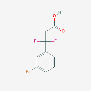 molecular formula C9H7BrF2O2 B6618334 3-(3-bromophenyl)-3,3-difluoropropanoic acid CAS No. 1782365-40-5