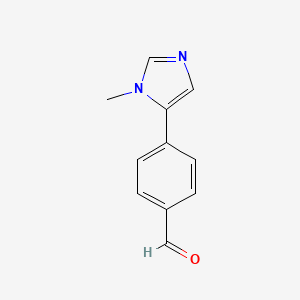 molecular formula C11H10N2O B6618385 4-(1-methyl-1H-imidazol-5-yl)benzaldehyde CAS No. 1333127-94-8