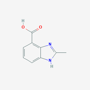 molecular formula C9H8N2O2 B066184 2-甲基-1H-苯并咪唑-4-羧酸 CAS No. 188106-94-7