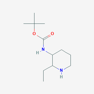 molecular formula C12H24N2O2 B6618434 tert-butyl N-(2-ethylpiperidin-3-yl)carbamate, Mixture of diastereomers CAS No. 1781203-90-4