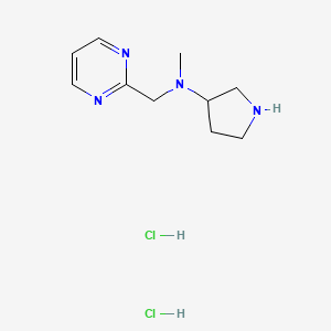molecular formula C10H18Cl2N4 B6618456 N-methyl-N-(pyrimidin-2-ylmethyl)pyrrolidin-3-amine dihydrochloride CAS No. 1803572-10-2