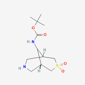 B6618487 tert-butyl N-[(1R,5S,9r)-3,3-dioxo-3lambda6-thia-7-azabicyclo[3.3.1]nonan-9-yl]carbamate, exo CAS No. 1690364-48-7