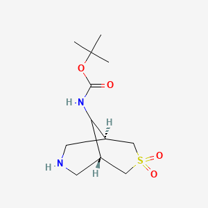 molecular formula C12H22N2O4S B6618488 tert-butyl N-[(1R,5S,9r)-3,3-dioxo-3lambda6-thia-7-azabicyclo[3.3.1]nonan-9-yl]carbamate CAS No. 1691197-39-3