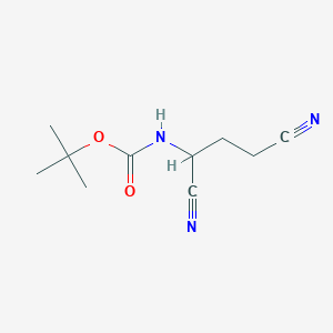 molecular formula C10H15N3O2 B6618549 tert-butyl N-(1,3-dicyanopropyl)carbamate CAS No. 1824344-69-5