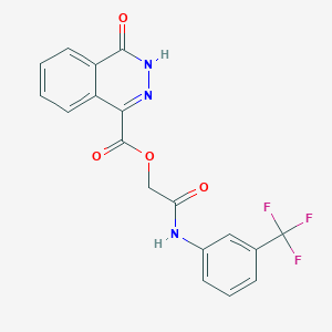 2-Oxo-2-[[3-(trifluoromethyl)phenyl]amino]ethyl 3,4-dihydro-4-oxo-1-phthalazinecarboxylate
