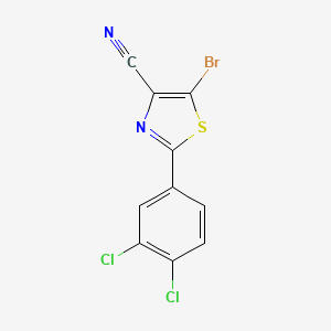 5-bromo-2-(3,4-dichlorophenyl)-1,3-thiazole-4-carbonitrile