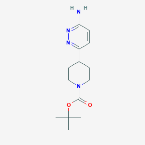 molecular formula C14H22N4O2 B6618691 Tert-butyl 4-(6-aminopyridazin-3-yl)piperidine-1-carboxylate CAS No. 1426921-48-3