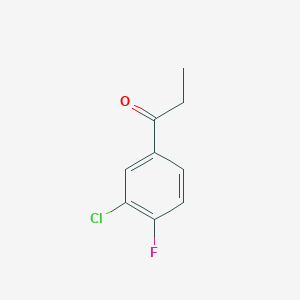 molecular formula C9H8ClFO B066187 1-(3-Chloro-4-fluorophenyl)propan-1-one CAS No. 194943-82-3