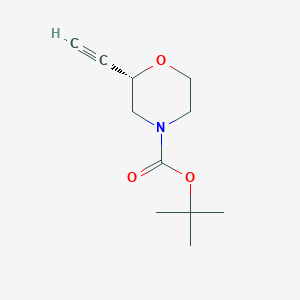 molecular formula C11H17NO3 B6618765 tert-Butyl (S)-2-ethynylmorpholine-4-carboxylate CAS No. 1621165-19-2
