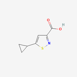 molecular formula C7H7NO2S B6618909 5-cyclopropyl-1,2-thiazole-3-carboxylicacid CAS No. 1784449-61-1