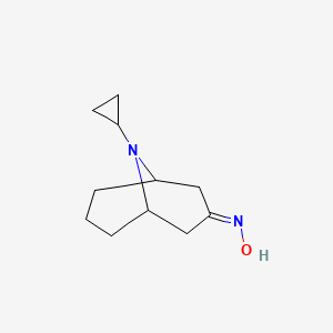 B6619067 N-{9-cyclopropyl-9-azabicyclo[3.3.1]nonan-3-ylidene}hydroxylamine CAS No. 1187161-01-8