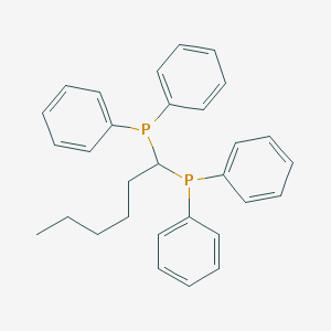 molecular formula C30H32P2 B066193 1-Diphenylphosphanylhexyl(diphenyl)phosphane CAS No. 175892-81-6