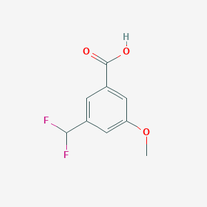 molecular formula C9H8F2O3 B6619319 3-(difluoromethyl)-5-methoxybenzoicacid CAS No. 1554430-35-1