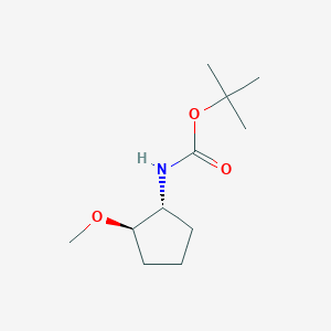 molecular formula C11H21NO3 B6619665 tert-butyl N-[(1R,2R)-2-methoxycyclopentyl]carbamate, trans CAS No. 1807941-92-9