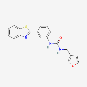 molecular formula C19H15N3O2S B6619802 1-[3-(1,3-Benzothiazol-2-yl)phenyl]-3-(furan-3-ylmethyl)urea 
