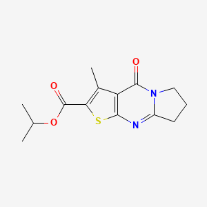 molecular formula C14H16N2O3S B6619968 Propan-2-yl 4-methyl-2-oxo-6-thia-1,8-diazatricyclo[7.3.0.03,7]dodeca-3(7),4,8-triene-5-carboxylate 