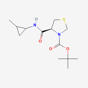 molecular formula C13H22N2O3S B6620168 tert-butyl (4S)-4-[(2-methylcyclopropyl)carbamoyl]-1,3-thiazolidine-3-carboxylate 