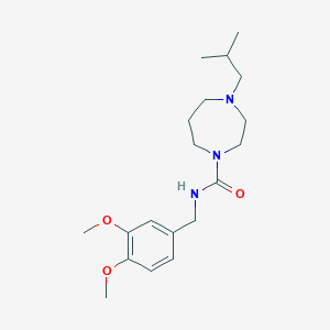 molecular formula C19H31N3O3 B6620630 N-[(3,4-dimethoxyphenyl)methyl]-4-(2-methylpropyl)-1,4-diazepane-1-carboxamide 