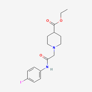 molecular formula C16H21IN2O3 B6620780 Ethyl 1-[2-(4-iodoanilino)-2-oxoethyl]piperidine-4-carboxylate 