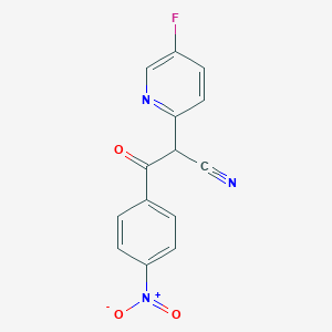 molecular formula C14H8FN3O3 B6621066 2-(5-Fluoropyridin-2-yl)-3-(4-nitrophenyl)-3-oxopropanenitrile 