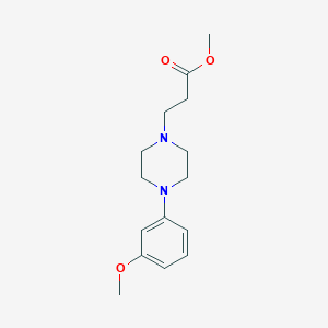 molecular formula C15H22N2O3 B6621236 Methyl 3-[4-(3-methoxyphenyl)piperazin-1-yl]propanoate 