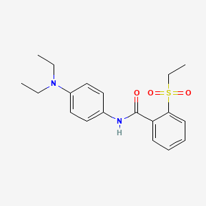 molecular formula C19H24N2O3S B6621245 N-[4-(diethylamino)phenyl]-2-ethylsulfonylbenzamide 