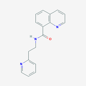 molecular formula C17H15N3O B6621252 N-(2-pyridin-2-ylethyl)quinoline-8-carboxamide 