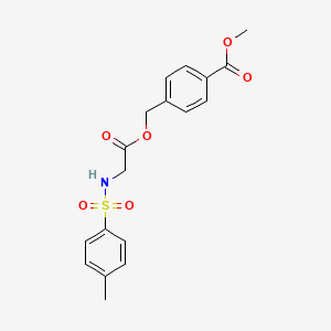 molecular formula C18H19NO6S B6621598 Methyl 4-[[2-[(4-methylphenyl)sulfonylamino]acetyl]oxymethyl]benzoate 