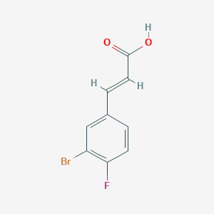 molecular formula C9H6BrFO2 B066216 3-Bromo-4-fluorocinnamic acid CAS No. 160434-49-1