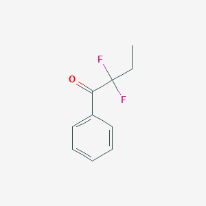 molecular formula C10H10F2O B066218 2,2-Difluoro-1-phenylbutan-1-one CAS No. 189619-77-0