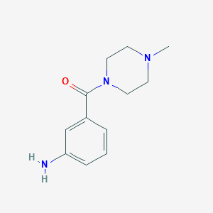 molecular formula C12H17N3O B066220 (3-Aminophenyl)(4-methylpiperazin-1-yl)methanone CAS No. 160647-73-4