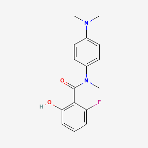 molecular formula C16H17FN2O2 B6622489 N-[4-(dimethylamino)phenyl]-2-fluoro-6-hydroxy-N-methylbenzamide 