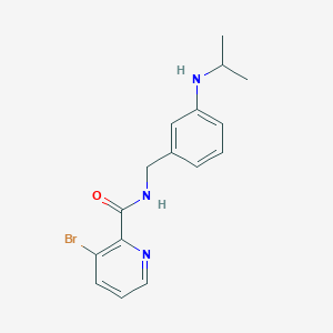 molecular formula C16H18BrN3O B6622615 3-bromo-N-[[3-(propan-2-ylamino)phenyl]methyl]pyridine-2-carboxamide 