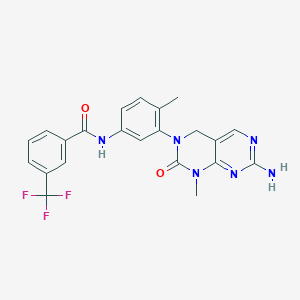 molecular formula C22H19F3N6O2 B6622644 GNF-6 