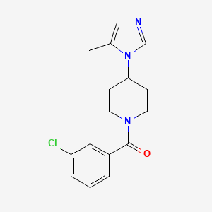 molecular formula C17H20ClN3O B6622671 (3-Chloro-2-methylphenyl)-[4-(5-methylimidazol-1-yl)piperidin-1-yl]methanone 