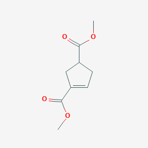 molecular formula C9H12O4 B066236 Dimethyl cyclopent-3-ene-1,3-dicarboxylate CAS No. 163593-66-6