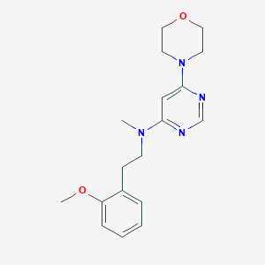 molecular formula C18H24N4O2 B6623634 N-[2-(2-methoxyphenyl)ethyl]-N-methyl-6-morpholin-4-ylpyrimidin-4-amine 