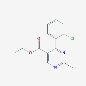 molecular formula C14H13ClN2O2 B066249 Ethyl 4-(2-chlorophenyl)-2-methylpyrimidine-5-carboxylate CAS No. 162509-17-3