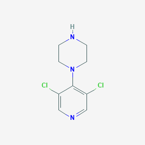 molecular formula C9H11Cl2N3 B066254 1-(3,5-Dichloropyridin-4-yl)piperazine CAS No. 175277-80-2