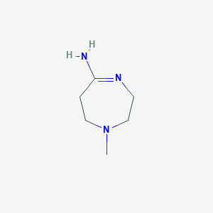 molecular formula C6H13N3 B066255 1-Methyl-5-iminohexahydro-1H-1,4-diazepine CAS No. 185120-52-9
