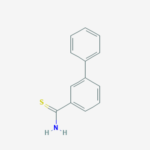 molecular formula C13H11NS B066257 Biphenyl-3-carbothioic acid amide CAS No. 175691-91-5