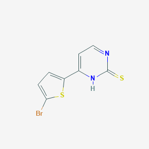 molecular formula C8H5BrN2S2 B066259 4-(5-Bromo-2-thienyl)pyrimidine-2-thiol CAS No. 175202-82-1